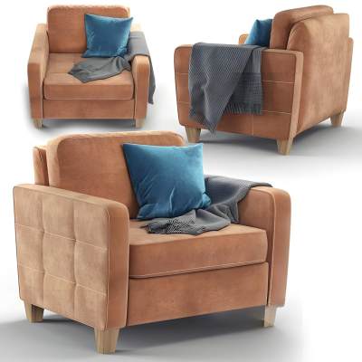 现代布艺单人沙发-30